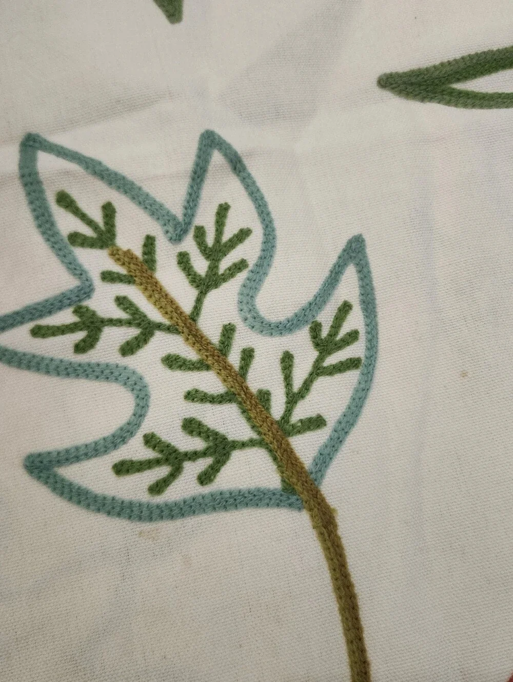 This Vintage Crewel Embroidery Table or Bed Cover.58 by 52